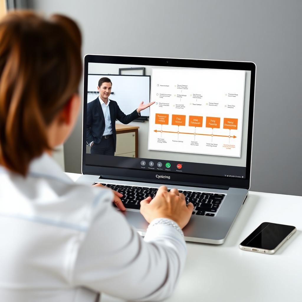 Online sales training session